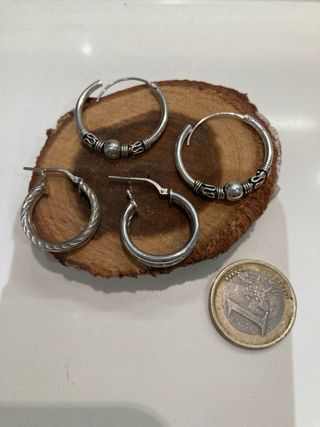 Pendientes Aro Plata de Ley