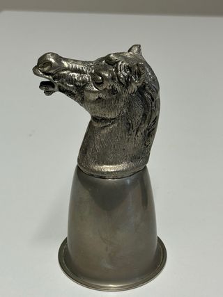 Coppia bicchieri Gucci anni '70 peltro