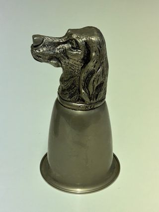 Coppia bicchieri Gucci anni '70 peltro