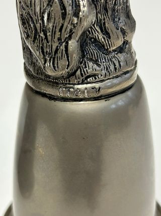 Coppia bicchieri Gucci anni '70 peltro