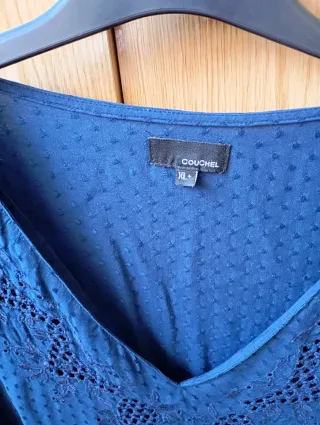 Blusa Couchel Plumeti Azul Talla XL+