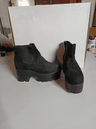 Botines negros plataforma
