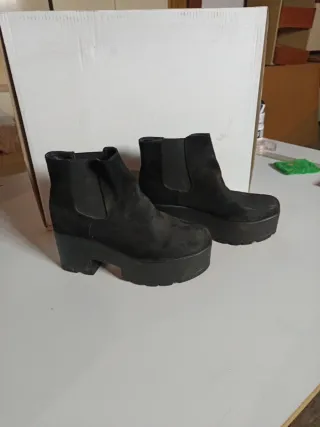 Botines negros plataforma