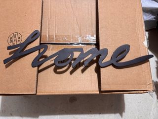 Letras decorativas HOME metal negro