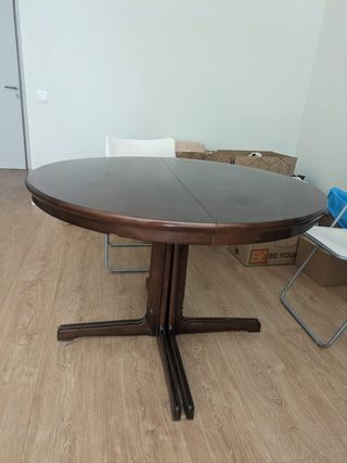 Mesa madera maciza extensible