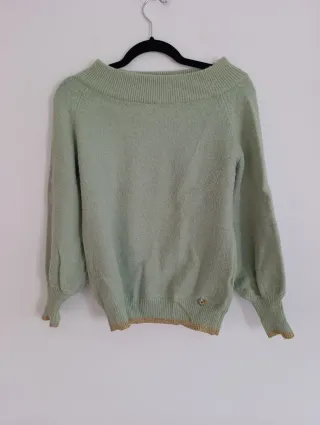 Jersey cuello barco verde