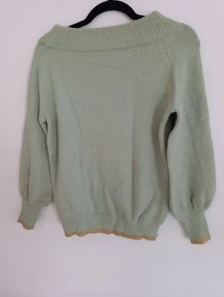 Jersey cuello barco verde