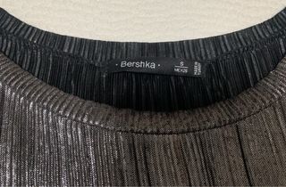 Jersey plateado plisado