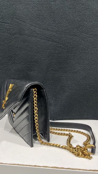 Pochette Saint Laurent Envelope Nera Oro