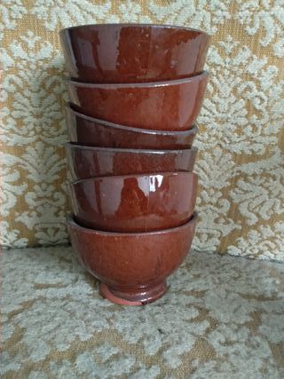 Lote 6 cuencos barro cocido artesanales
