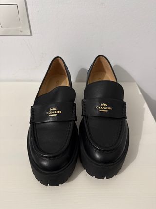Mocasines de piel Coach negros