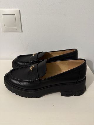 Mocasines de piel Coach negros