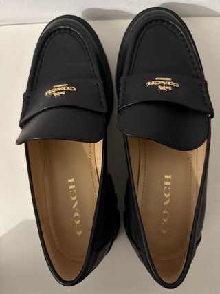 Mocasines de piel Coach negros