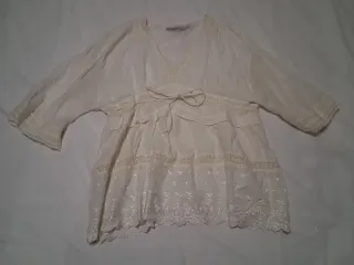 Camisa Zara Blanca Encaje