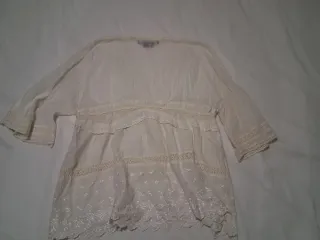 Camisa Zara Blanca Encaje