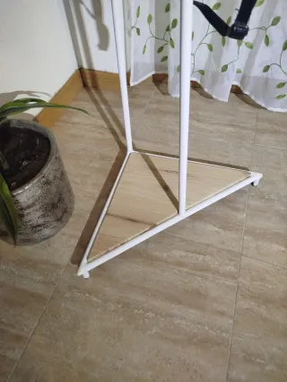 Perchero artesanal madera y metal