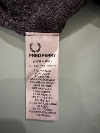 Jersey Fred Perry bicolor gris y negro