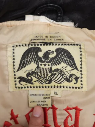 Chaqueta Biker Cuero Avirex USA Tour 90 XL