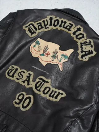 Chaqueta Biker Cuero Avirex USA Tour 90 XL