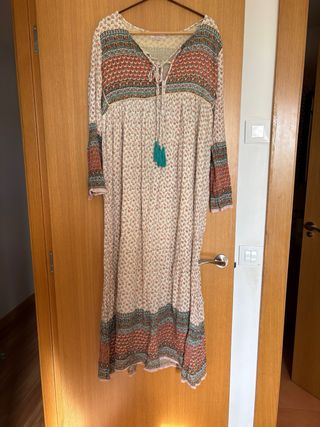 Vestido largo estampado floral