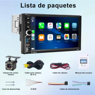 Radio Pantalla 7" con Carplay y Android Auto