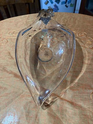 Portacaramelle cristallo e argento Maria Cristina