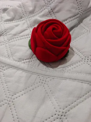 Mini Belén plateado en forma de Rosa