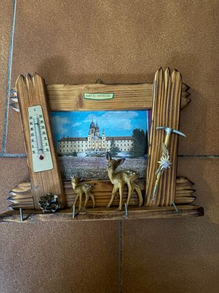 Appendi chiavi in legno con termometro