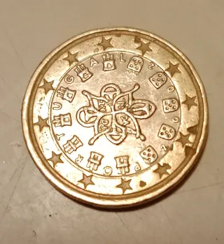 Moneda 1 Euro Portugal Error Acuñamiento