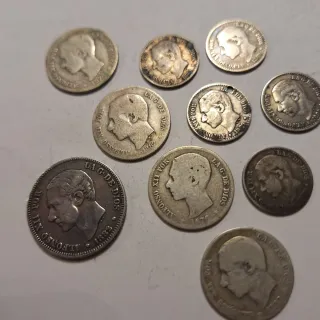 Monedas Alfonso XII (1876-1882).