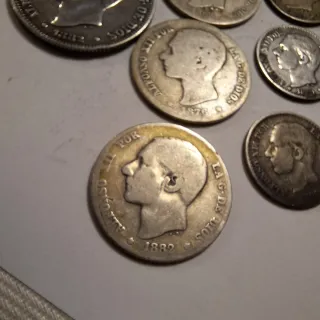 Monedas Alfonso XII (1876-1882).