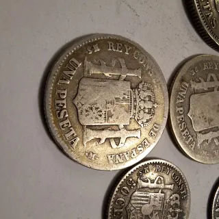 Monedas Alfonso XII (1876-1882).