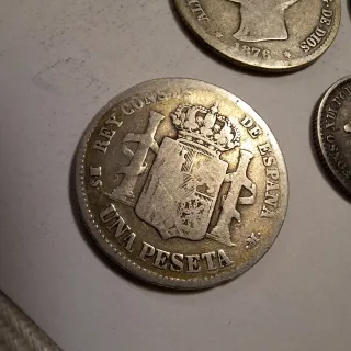 Monedas Alfonso XII (1876-1882).