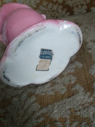 Florero Rosa Cerámica Decorado