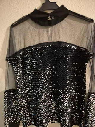 Blusa fiesta lentejuelas tul