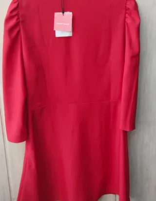 Vestido NAF-NAF rojo gasa t.42