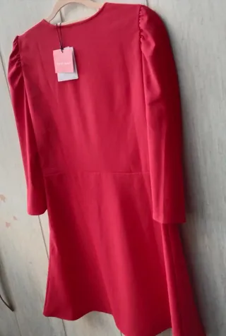 Vestido NAF-NAF rojo gasa t.42