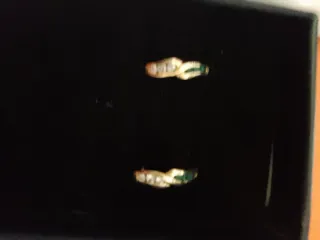 Pendientes Oro 18k con piedras verdes y circonitas