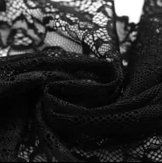 Conjunto Pijama Encaje Negro y Rosa