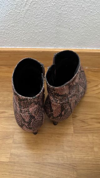 Botines Animal Print Marrón y Rosa