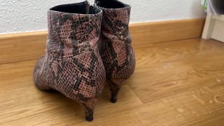 Botines Animal Print Marrón y Rosa