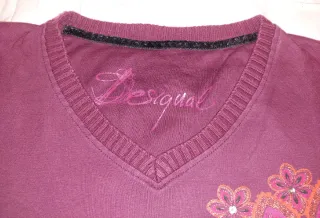Jersey Desigual granate estampado Talla L