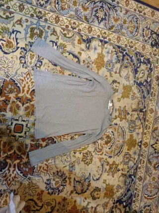 Camiseta Zara Gris Talla S/M Manga Larga