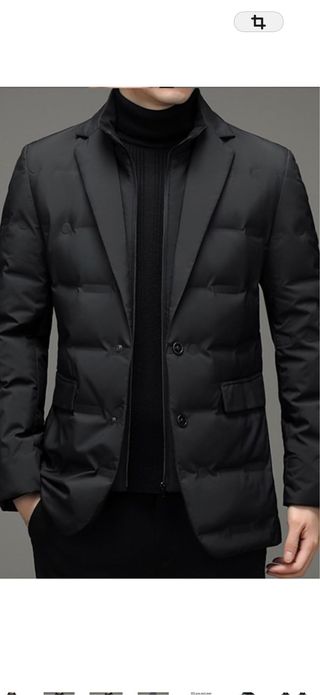 Chaqueta americana de plumas negra