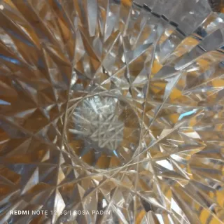 Licorera antigua cristal tallado y plata