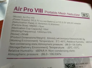 Nebulizzatore Portatile Rete feelLife Air Pro VIII