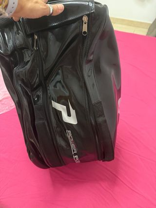 Paletero Power Padel Negro Brillante