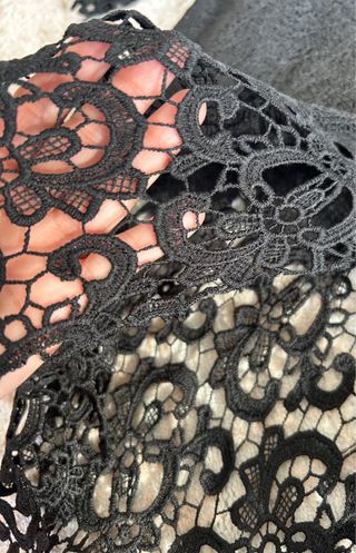 Top encaje Zara negro