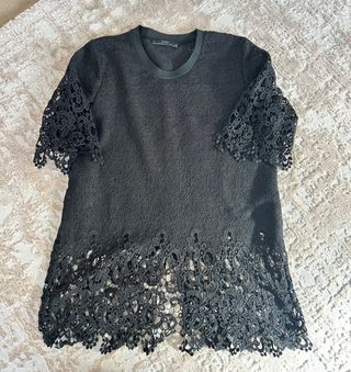 Top encaje Zara negro