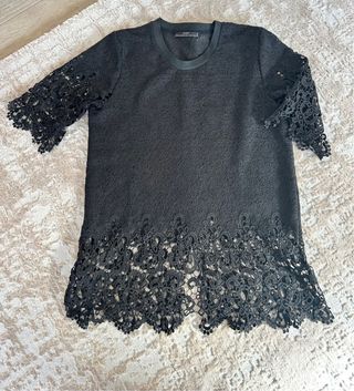 Top encaje Zara negro